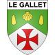 Stickers coat of arms Le Gallet adhesive sticker