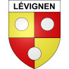 Pegatinas escudo de armas de Lévignen adhesivo de la etiqueta engomada