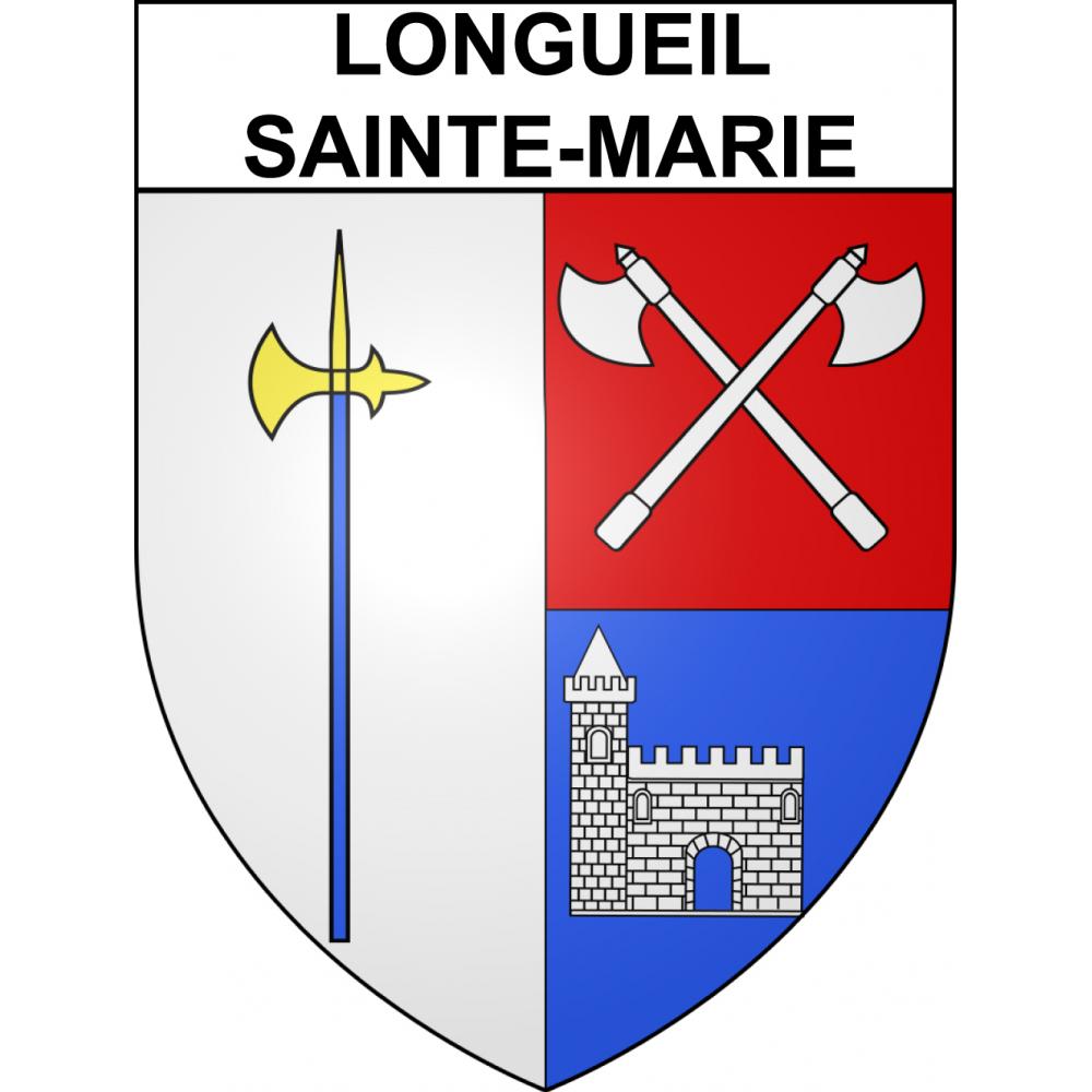Longueil-Sainte-Marie 60 ville sticker blason écusson autocollant adhésif