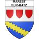 Pegatinas escudo de armas de Marest-sur-Matz adhesivo de la etiqueta engomada