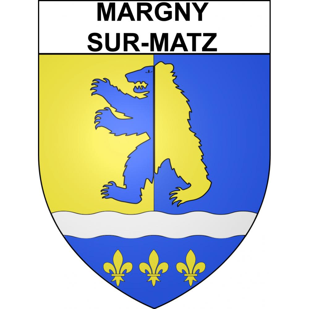 Pegatinas escudo de armas de Margny-sur-Matz adhesivo de la etiqueta engomada
