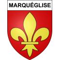Marquéglise 60 ville sticker blason écusson autocollant adhésif