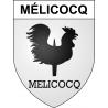 Mélicocq Sticker wappen, gelsenkirchen, augsburg, klebender aufkleber