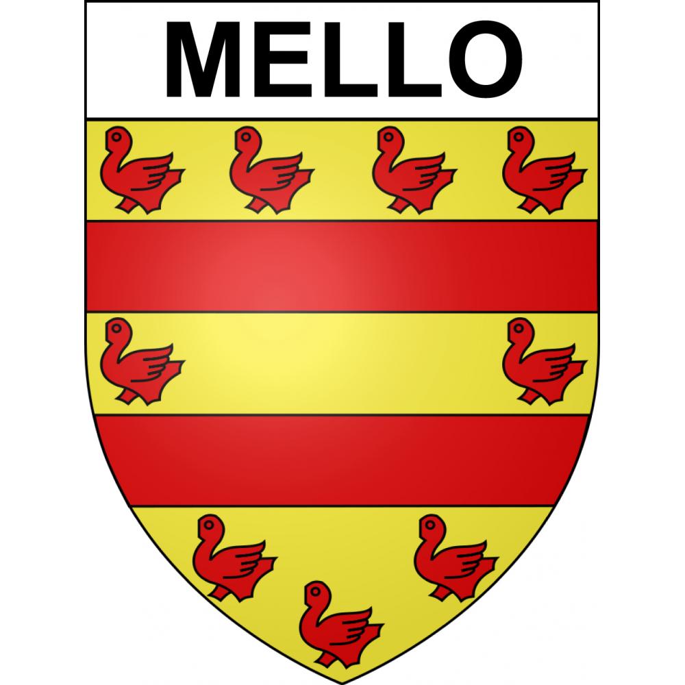 Mello Sticker wappen, gelsenkirchen, augsburg, klebender aufkleber