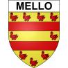Pegatinas escudo de armas de Mello adhesivo de la etiqueta engomada