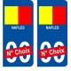 Naples Napoli Drapeau ville sticker numéro au choix autocollant blason Italie city