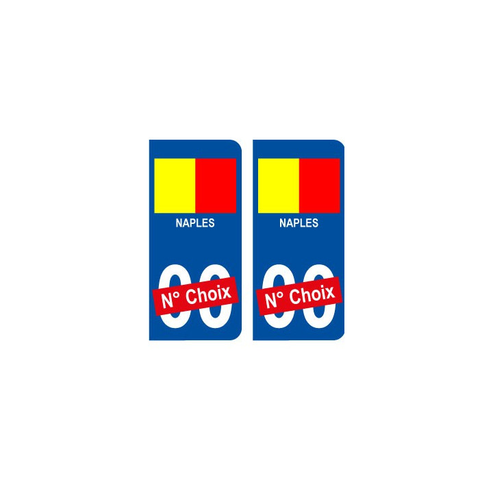 Naples Napoli Drapeau ville sticker numéro au choix autocollant blason Italie city