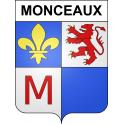 Monceaux 60 ville sticker blason écusson autocollant adhésif