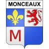 Monceaux 60 ville sticker blason écusson autocollant adhésif