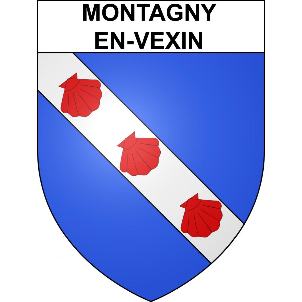 Montagny-en-Vexin 60 ville sticker blason écusson autocollant adhésif