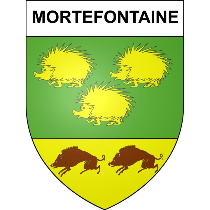 Mortefontaine 60 ville sticker blason écusson autocollant adhésif