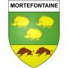 Pegatinas escudo de armas de Mortefontaine adhesivo de la etiqueta engomada