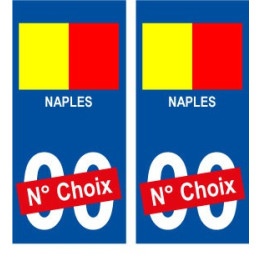 Naples Napoli Drapeau ville sticker numéro au choix autocollant blason Italie city