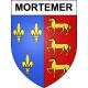 Pegatinas escudo de armas de Mortemer adhesivo de la etiqueta engomada