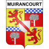 Pegatinas escudo de armas de Muirancourt adhesivo de la etiqueta engomada
