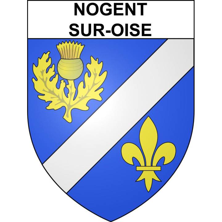 Nogent-sur-Oise Sticker wappen, gelsenkirchen, augsburg, klebender aufkleber
