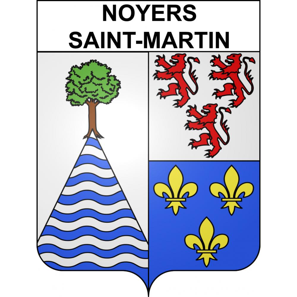 Pegatinas escudo de armas de Noyers-Saint-Martin adhesivo de la etiqueta engomada