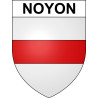 Pegatinas escudo de armas de Noyon adhesivo de la etiqueta engomada