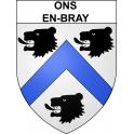 Ons-en-Bray 60 ville sticker blason écusson autocollant adhésif