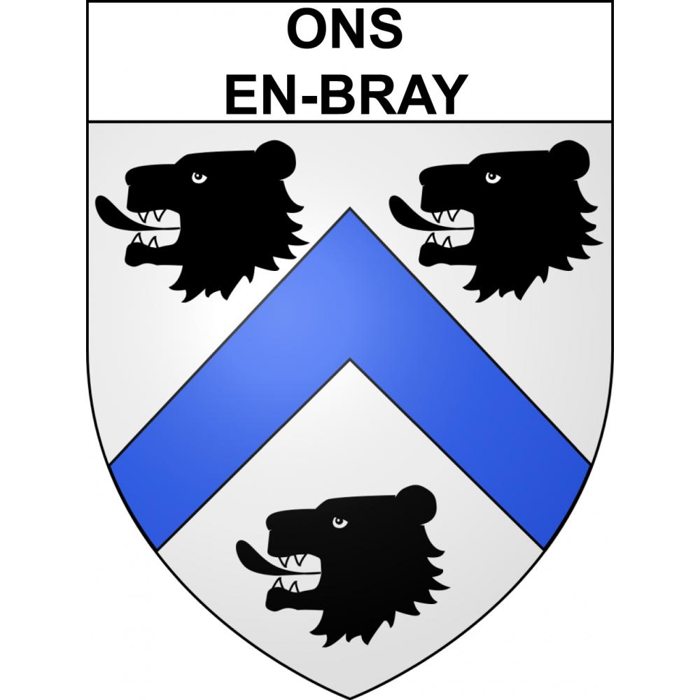 Ons-en-Bray 60 ville sticker blason écusson autocollant adhésif