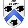 Stickers coat of arms Ons-en-Bray adhesive sticker