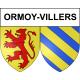 Pegatinas escudo de armas de Ormoy-Villers adhesivo de la etiqueta engomada