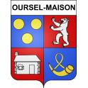 Oursel-Maison 60 ville sticker blason écusson autocollant adhésif