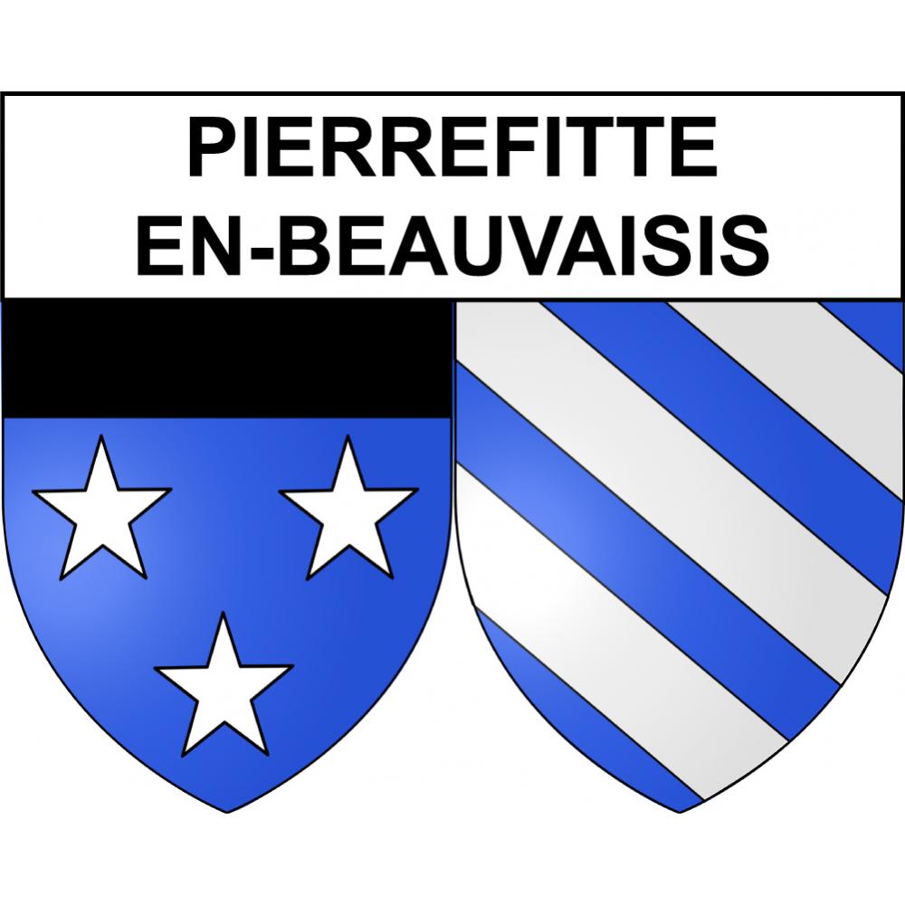 Pierrefitte-en-Beauvaisis 60 ville sticker blason écusson autocollant adhésif