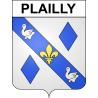 Pegatinas escudo de armas de Plailly adhesivo de la etiqueta engomada