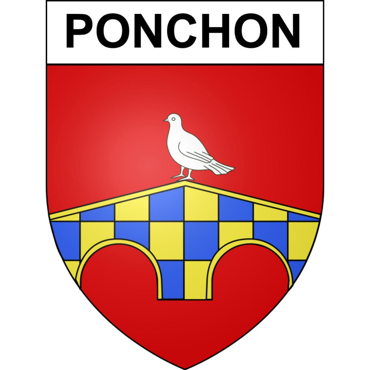 Ponchon Sticker wappen, gelsenkirchen, augsburg, klebender aufkleber
