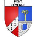 Pont-l'Évêque 60 ville sticker blason écusson autocollant adhésif