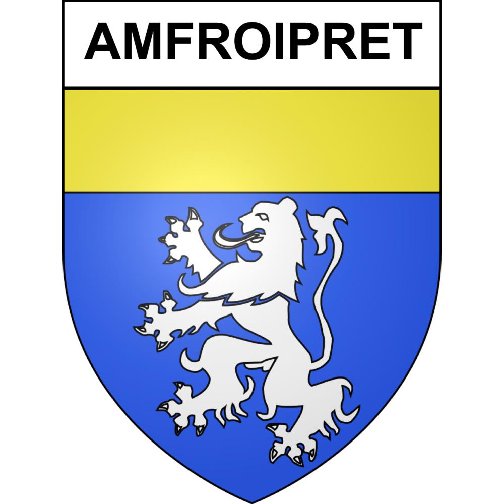 Amfroipret 59 ville sticker blason écusson autocollant adhésif