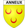 Pegatinas escudo de armas de Anneux adhesivo de la etiqueta engomada