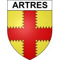 Artres 59 ville sticker blason écusson autocollant adhésif