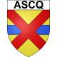 Ascq 59 ville sticker blason écusson autocollant adhésif