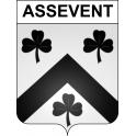 Assevent 59 ville sticker blason écusson autocollant adhésif
