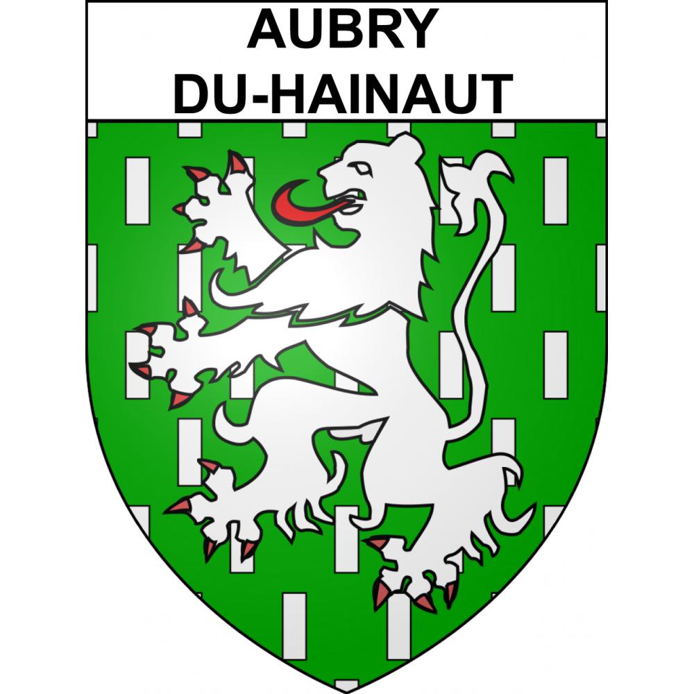 Aubry-du-Hainaut 59 ville sticker blason écusson autocollant adhésif