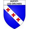 Auchy-lez-Orchies Sticker wappen, gelsenkirchen, augsburg, klebender aufkleber