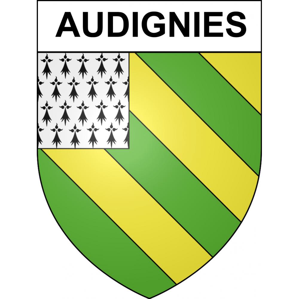 Audignies 59 ville sticker blason écusson autocollant adhésif