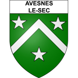 Avesnes-le-Sec 59 ville sticker blason écusson autocollant adhésif