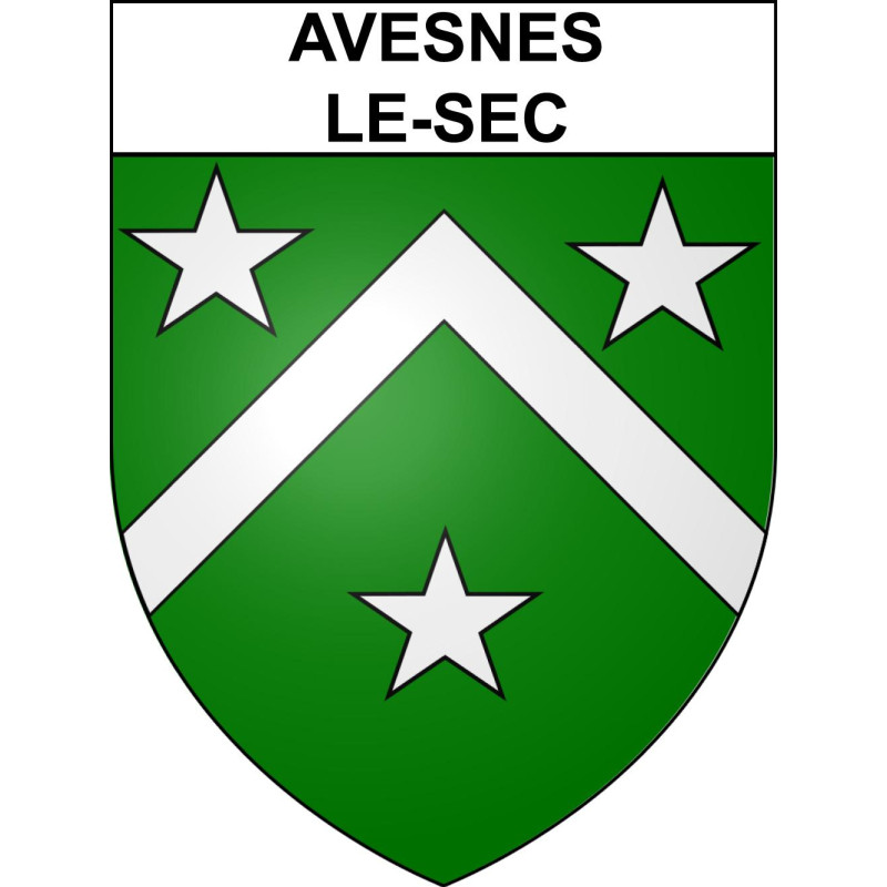 Avesnes-le-Sec 59 ville sticker blason écusson autocollant adhésif