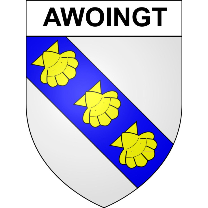 Pegatinas escudo de armas de Awoingt adhesivo de la etiqueta engomada