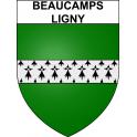 Beaucamps-Ligny Sticker wappen, gelsenkirchen, augsburg, klebender aufkleber