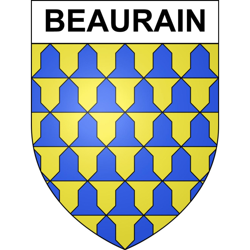 Stickers coat of arms Beaurain adhesive sticker