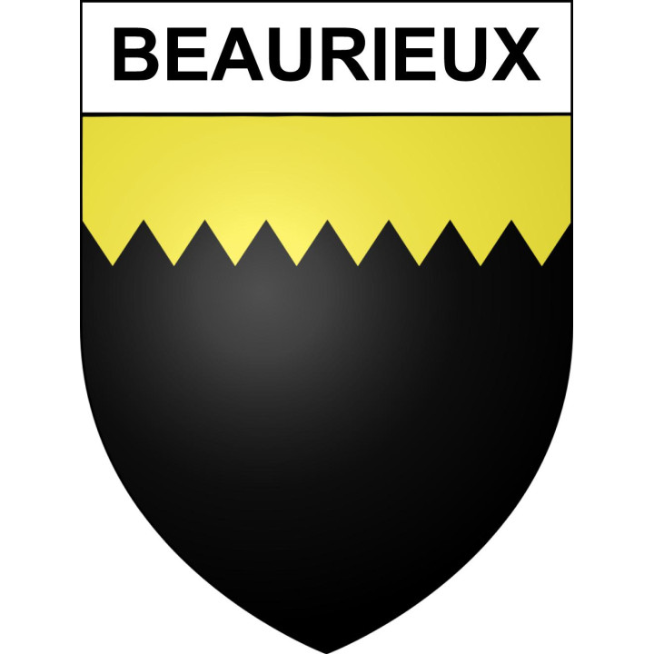 Pegatinas escudo de armas de Beaurieux adhesivo de la etiqueta engomada