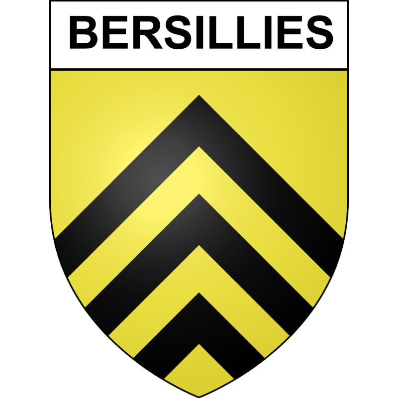 Pegatinas escudo de armas de Bersillies adhesivo de la etiqueta engomada