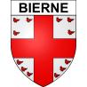 Pegatinas escudo de armas de Bierne adhesivo de la etiqueta engomada