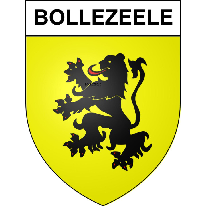 Pegatinas escudo de armas de Bollezeele adhesivo de la etiqueta engomada
