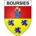 Boursies 59 ville sticker blason écusson autocollant adhésif