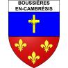 Pegatinas escudo de armas de Boussières-en-Cambrésis adhesivo de la etiqueta engomada